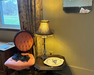 Art Deco Style Mirror, Villeroy & Boch Handled Plate