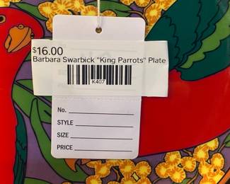 Barbara Swarbick "King Parrots" Plate