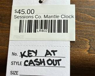 Sessions Co. Mantle Clock