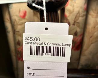 Cast Metal & Ceramic Lamp