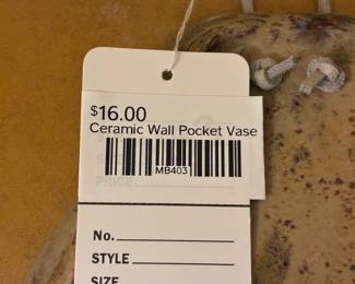 Ceramic Wall Pocket Vase