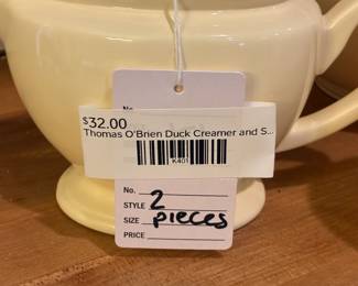 Thomas O'Brien Duck Creamer and Sugar Set