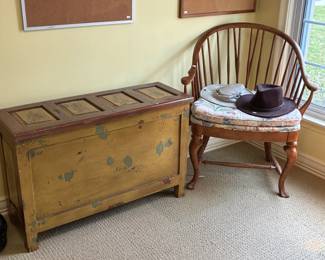 Wooden Trunk, Wooden Chair