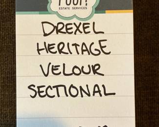 Drexel Heritage Velour Sectional