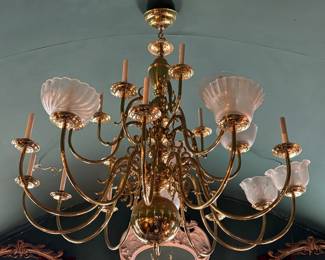 Brass chandelier - large 