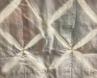 VINTAGE CATHEDRAL WINDOW QUILT HAND STITCHED 63x80