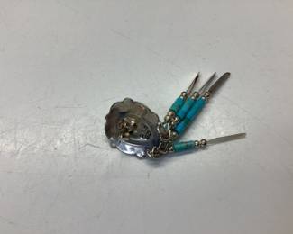 2 CAROLYN POLLACK RELIOS STERLING SILVER AND TURQUOISE NECKLACES WITH QUOC TURQUOISE EARRINGS