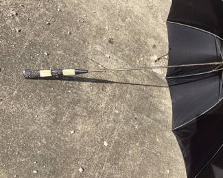 IVY CARVED CERAMIC UMBRELLA VASE Including 3 umbrellas signed B.P 81