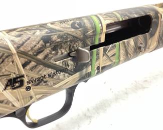 NEW, BROWNING ARMS MODEL A5 SWEET SIXTEEN 16ga SHOTGUN, MOSSY OAK CAMOUFLAGE FINISH, WITH HARD CASE UNFIRED