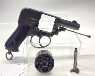 French Velo Dog Revolver 32 auto This early 20 century french revovler was designed as a defensive weapon for french cyclists. All guns, pistols, rifles and shotguns are subject to FFL firearms regulations
