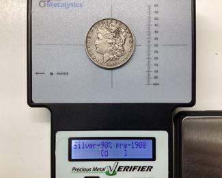 1890-P Morgan silver dollar U.S. 90.0 silver coin
