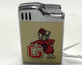  Working Musical Blue Bird lighter. UGA Bulldogs Vtg. Georgia Bulldogs lighter that plays Glory, Glory fight song. Made in Japan