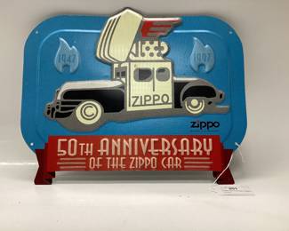 50th Anniversary Zippo sign metal sign 12x9 inches dimensions