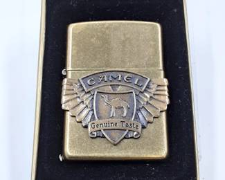 Vtg. Brass winged Camel Zippo RJ REYNOLDS, Zippo