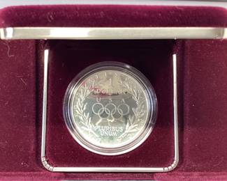 1988 U.S. Olympic Silver proof 1988 Silver dollar proof, U.S. 90.0 silver coin