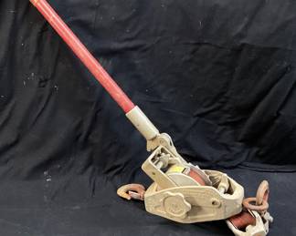 VTG. LUG-ALL WEB STRAP COME-ALONG RATCHET WINCH HOIST