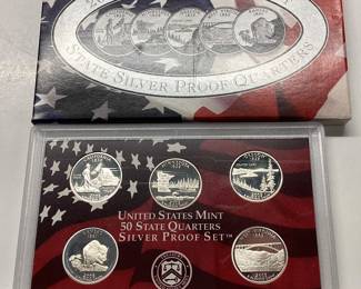 2005 San Francisco silver quarter set U.S. 90.0 silver State quarter proof set of 5