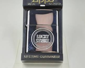  LUCKY STRIKE ZIPPO LIGHTER Classic Zippo with Lucky Strike cigarette endorsement. Never used