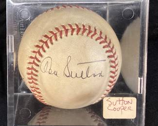 HOF MLB PITCHER DON SUTTON, CECIL COOPER AUTOGRAPHED BASEBALL, NO COA