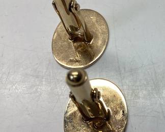 10k GOLD CUFF LINKS Engraved 7.81 grams