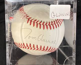 HOF ATLANTA BRAVES TOM GLAVINE AUTOGRAPHED BASEBALL, NO COA