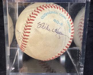 HOF MLB PITCHER DON SUTTON, CECIL COOPER AUTOGRAPHED BASEBALL, NO COA