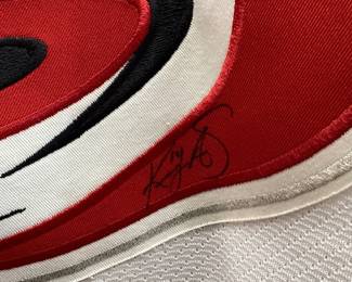 EARLY 2000s NHL CAROLINA HURRICANES AUTOGRAPHED JERSEY, GLEN WESLEY, JOSEPH VESICEK, BRET HEDICAN AND MORE