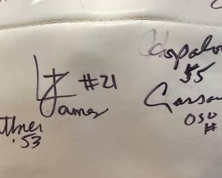 HEISMAN TROPHY AUTOGRAPHED HOPALONG CASSIDY, CAM NEWTON, ANDREW LUCK, JOHNNY LATTNER, 12 SIGNATURES, IN DISPLAY CASE NO SHIPPING PICKUP ONLY