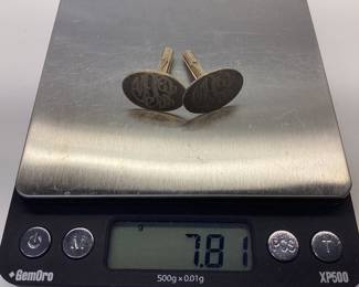 10k GOLD CUFF LINKS Engraved 7.81 grams