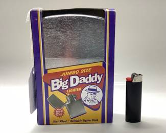 Jumbo Big Daddy Lighter Giant 7 inch Zippo style lighter in original box. Vintage lighters