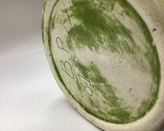 IVY CARVED CERAMIC UMBRELLA VASE Including 3 umbrellas signed B.P 81