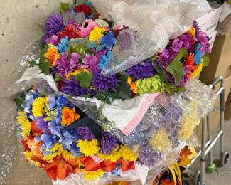 dozens of custom made wreaths, all very large