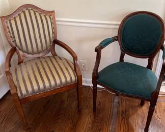 Shield Backed And Louis XVI Style Armchairs