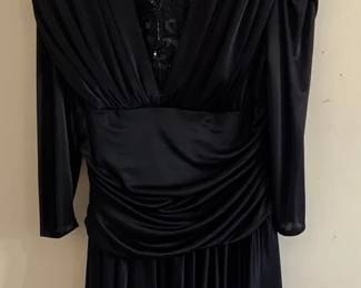 Black Ruched Cocktail Dress