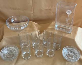 Glassware Including Stunning Vase