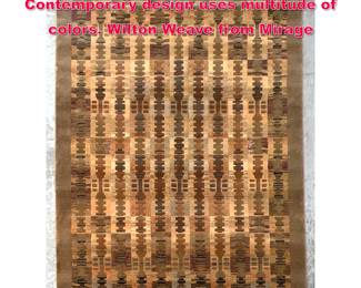 Lot 299 6 5 X 9 8 COURISTAN Wool Rug. Contemporary design uses multitude of colors. Wilton Weave from Mirage