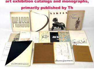 Lot 506 15pc collection multiple softcover art exhibition catalogs and monographs, primarily published by Th