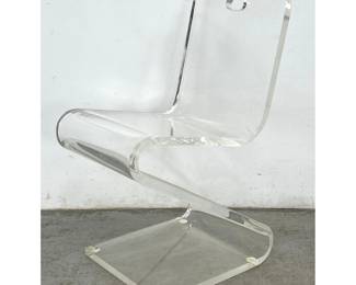 Lot 94 Mid Century Modern Lucite Z Chair