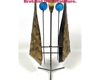 Lot 35 Ernesto GonzalezJerez Style Brutalist Owl Sculpture. 