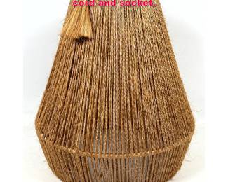 Lot 452 Large Jute Pendant Lamp, Needs cord and socket. 
