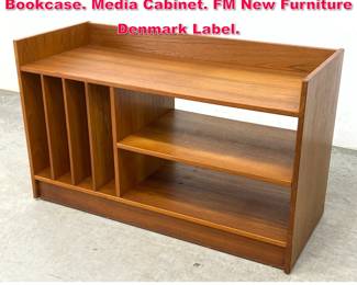 Lot 152 Danish Modern Teak Cabinet Bookcase. Media Cabinet. FM New Furniture Denmark Label. 