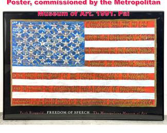 Lot 235 Faith Ringgold Freedom of Speech Poster, commissioned by the Metropolitan Museum of Art. 1991. Pai