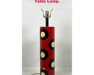 Lot 316 Mid Century Modern Vinyl or Leather Table Lamp. 