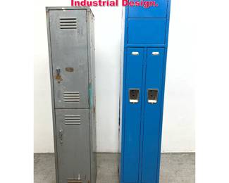 Lot 245 2pcs Steel Locker Cabinets. Industrial Design. 