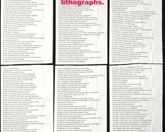 Lot 418 6pc Jenny Holzer truism posters lithographs. 