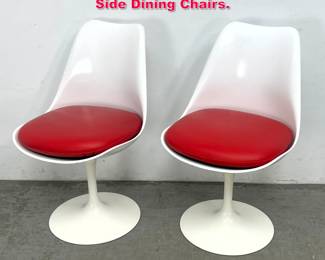 Lot 107 Pair Eero Saarinen for Knoll Studio Side Dining Chairs. 