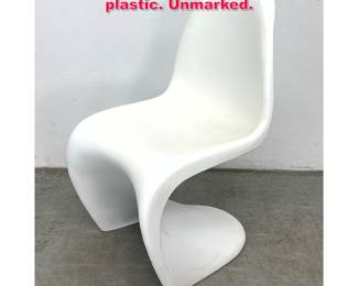 Lot 112 Verner Panton Style s Chair. Hard plastic. Unmarked. 