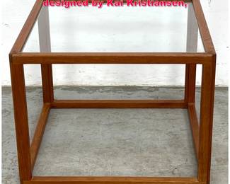 Lot 133 Danish Modern Cube side table designed by Kai Kristiansen,