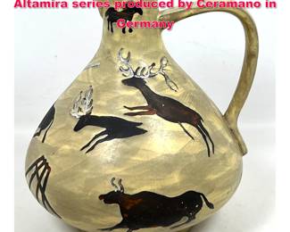 Lot 38 Midcentury ceramic ewer is from the Altamira series produced by Ceramano in Germany