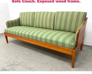Lot 175 Carl Malmstein Stoppmobler Sweden Sofa Couch. Exposed wood frame. 
